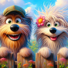 Load image into Gallery viewer, Cat Dog-Full Round Diamond Painting-30x30cm