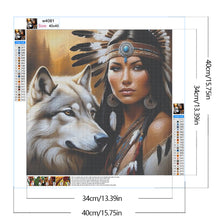 Load image into Gallery viewer, Wolf Beauty-Full Round Diamond Painting-40x40cm