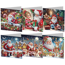 Load image into Gallery viewer, 6/12Pcs/Set Christmas-Diamond Greeting Cards