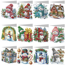 Load image into Gallery viewer, 6/12Pcs/Set Christmas-Diamond Greeting Cards