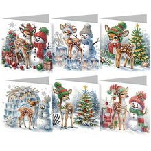 Load image into Gallery viewer, 6/12Pcs/Set Christmas-Diamond Greeting Cards