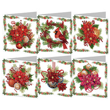 Load image into Gallery viewer, 6/12Pcs/Set Christmas-Diamond Greeting Cards