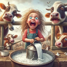 Load image into Gallery viewer, Life of Pets Girl-Full Round Diamond Painting-30x30cm