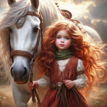 Load image into Gallery viewer, Life of Pets Girl-Full Round Diamond Painting-30x30cm