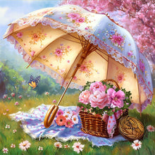 Load image into Gallery viewer, Sun Umbrella-Full Round Diamond Painting-50x50cm