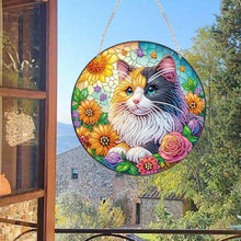 Load image into Gallery viewer, Cat Owl-Single Side Drill-Acrylic Diamond Pendant