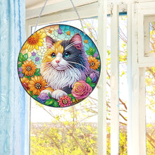 Load image into Gallery viewer, Cat Owl-Single Side Drill-Acrylic Diamond Pendant