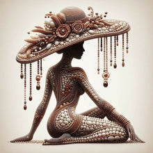 Load image into Gallery viewer, Lady-Full Round Diamond Painting-40x40cm