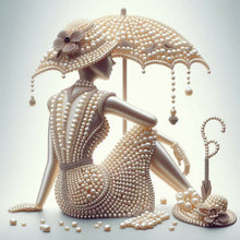 Load image into Gallery viewer, Lady-Full Round Diamond Painting-40x40cm