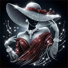Load image into Gallery viewer, Lady-Full Round Diamond Painting-40x40cm