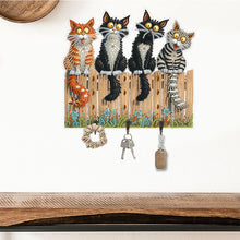 Load image into Gallery viewer, Flower Cat-Diamond Art Craft Wall Hooks