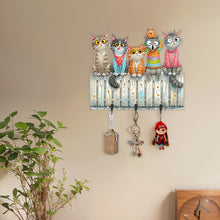 Load image into Gallery viewer, Flower Cat-Diamond Art Craft Wall Hooks