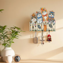 Load image into Gallery viewer, Flower Cat-Diamond Art Craft Wall Hooks