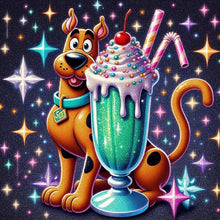 Load image into Gallery viewer, Scooby-Doo and Ice Cream-Full Round Diamond Painting-30x30cm