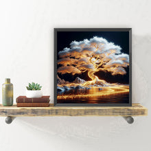 Load image into Gallery viewer, Golden Tree-Full Round Diamond Painting-30x30cm