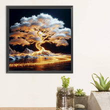 Load image into Gallery viewer, Golden Tree-Full Round Diamond Painting-30x30cm