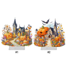 Load image into Gallery viewer, Halloween Pumpkin-Single Side Drill- Acrylic Diamond Desktop Ornament