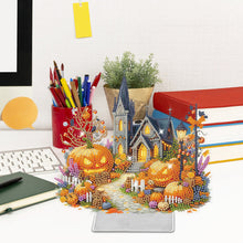 Load image into Gallery viewer, Halloween Pumpkin-Single Side Drill- Acrylic Diamond Desktop Ornament