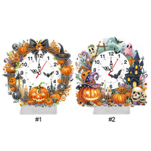 Load image into Gallery viewer, Halloween Angle-Wooden Diamond Clock Pendant