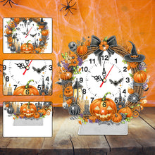 Load image into Gallery viewer, Halloween Angle-Wooden Diamond Clock Pendant