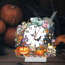 Load image into Gallery viewer, Halloween Angle-Wooden Diamond Clock Pendant