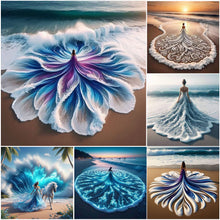 Load image into Gallery viewer, Dress Girl-Full Round Diamond Painting-40x40cm