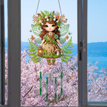 Load image into Gallery viewer, Girl-Double-Sided Wind Bell Diamond Pendant