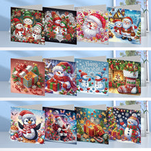 Load image into Gallery viewer, 6/8/12Pcs/Set Christmas-Diamond Greeting Cards