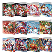 Load image into Gallery viewer, 6/8/12Pcs/Set Christmas-Diamond Greeting Cards
