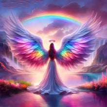Load image into Gallery viewer, Rainbow Angel-Full Round Diamond Painting-30x30cm
