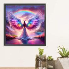 Load image into Gallery viewer, Rainbow Angel-Full Round Diamond Painting-30x30cm