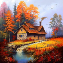 Load image into Gallery viewer, Autumn Maple Leaves-Full Square Diamond Painting-40x40cm