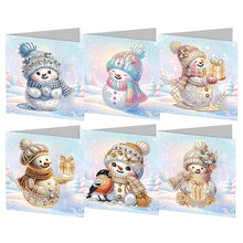 Load image into Gallery viewer, 6/9/12Pcs/Set Christmas-Diamond Greeting Cards