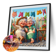 Load image into Gallery viewer, Funny Grandma-Full Round Diamond Painting-30x30cm