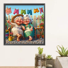 Load image into Gallery viewer, Funny Grandma-Full Round Diamond Painting-30x30cm