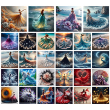 Load image into Gallery viewer, Gorgeous Skirt Girl-Full Round Diamond Painting-40x40cm