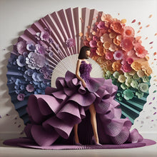 Load image into Gallery viewer, Gorgeous Skirt Girl-Full Round Diamond Painting-40x40cm