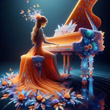 Load image into Gallery viewer, Gorgeous Skirt Girl-Full Round Diamond Painting-40x40cm