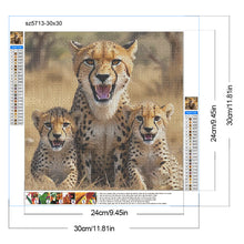 Load image into Gallery viewer, Prairie Lions-Full Round Diamond Painting-30x30cm