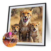 Load image into Gallery viewer, Prairie Lions-Full Round Diamond Painting-30x30cm