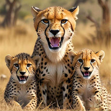 Load image into Gallery viewer, Prairie Lions-Full Round Diamond Painting-30x30cm