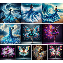 Load image into Gallery viewer, Gorgeous Dress Girl-Full Round Diamond Painting-40x40cm