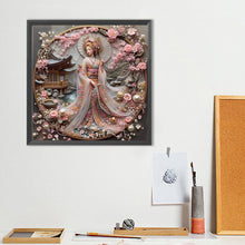 Load image into Gallery viewer, Kimono Beauty Holding Fan-Full Round Diamond Painting-40x40cm