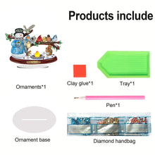 Load image into Gallery viewer, Christmas-Single Side Drill-Acrylic Diamond Desktop Ornament