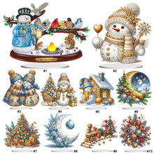 Load image into Gallery viewer, Christmas-Single Side Drill-Acrylic Diamond Desktop Ornament