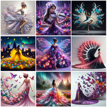 Load image into Gallery viewer, Gorgeous Dress Girl-Full Round Diamond Painting-40x40cm