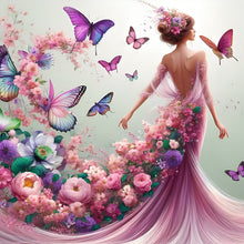 Load image into Gallery viewer, Gorgeous Dress Girl-Full Round Diamond Painting-40x40cm