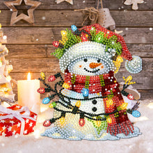 Load image into Gallery viewer, Christmas Owl-Single Side Drill-Shaking Head Acrylic Diamond Desktop Ornament