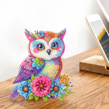 Load image into Gallery viewer, Christmas Owl-Single Side Drill-Shaking Head Acrylic Diamond Desktop Ornament