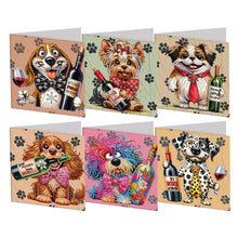 Load image into Gallery viewer, 6Pcs/Set Christmas-Diamond Greeting Cards